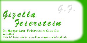 gizella feierstein business card